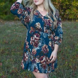 Floral V-Neck Dress